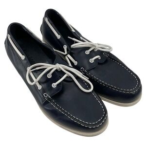 Club Room Boat Shoes Navy Blue Men's Size 10.5 Good
